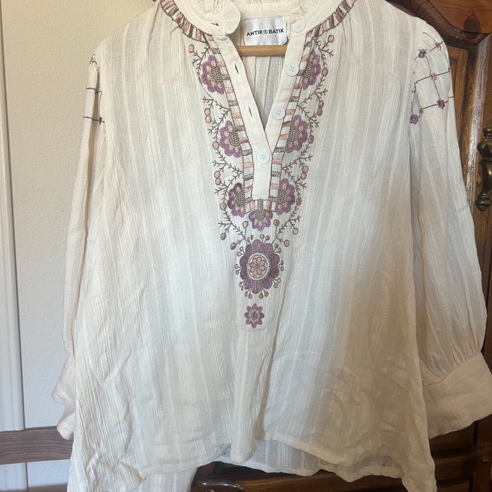 Antik Batik Igor Embroidered Top
